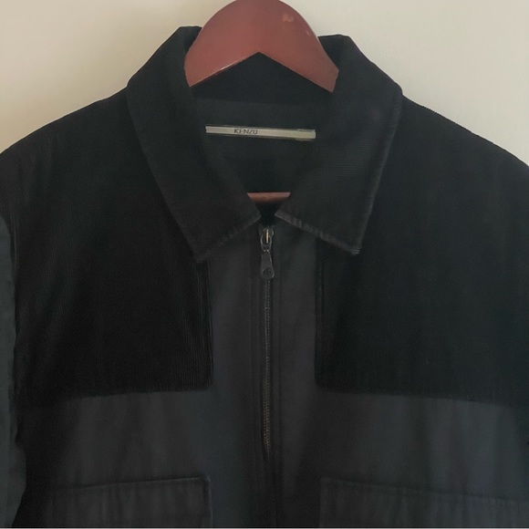 Kenzo Black Twill & Corduroy Jacket - Picture 4 of 9